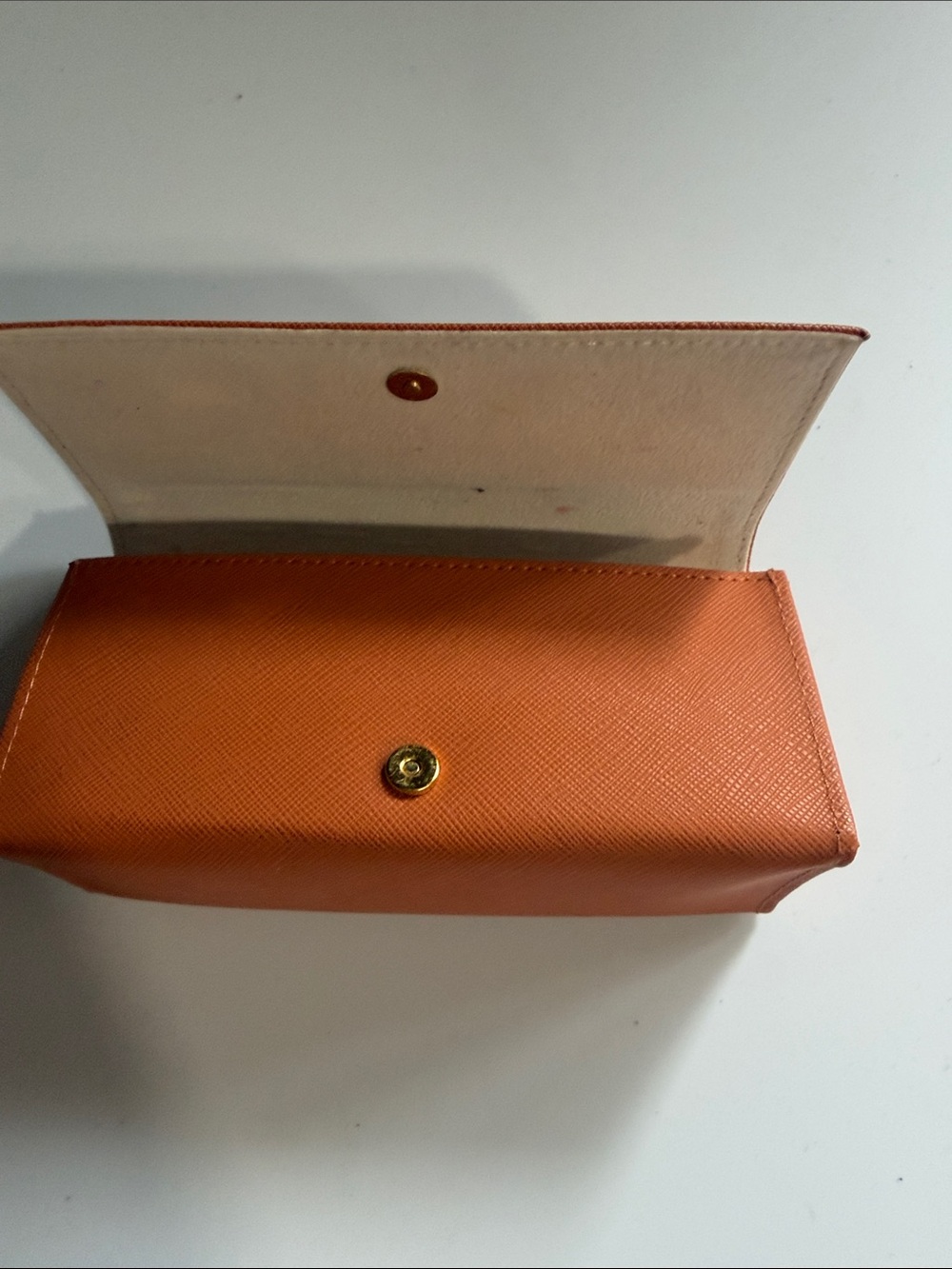 Tory Burch Orange Hard Glasses Case Only - Picture 5 of 6